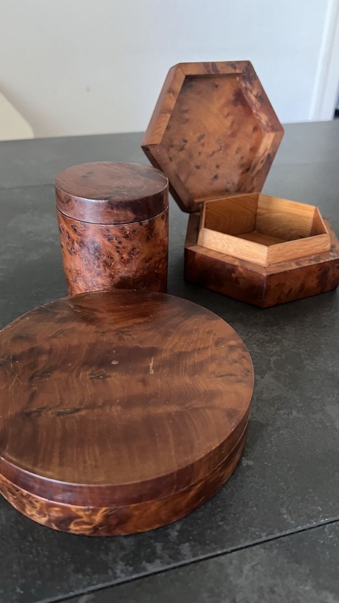 Barattoli: Set de boîtes en bois de thuya – Usato da Nyon venduto da stylevintage79 3