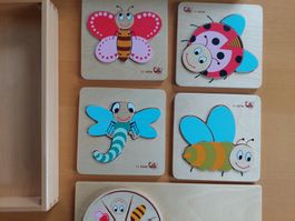 Das Insektenfamilienpuzzel aus Holz