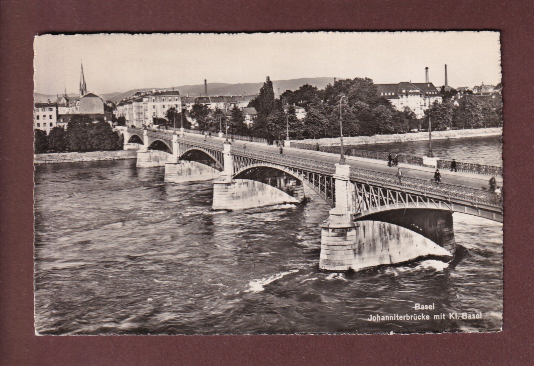 Cartoline postali: BASEL - Johanniterbrücke - 1948 – Usato da Pully venduto da nicecards-shop