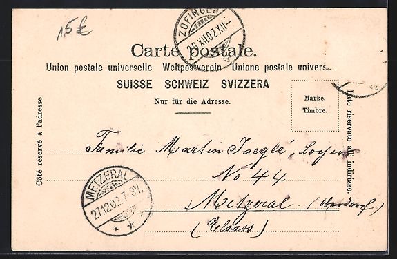 Cartoline postali: Zofingen, Wartburtg-Säli, Thutbrunnen,  – Usato da Berlin venduto da bartko-reher 1