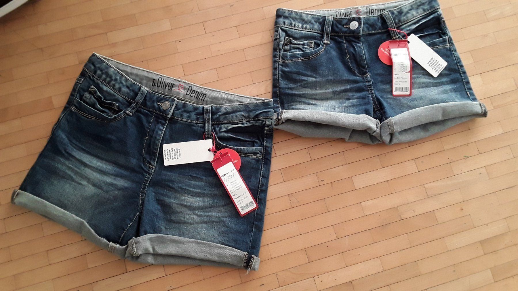 Pantaloni: Neu 2 paar kurze jeans s. Oliver – Nuovo e nell'imballaggio originale da Dagmersellen venduto da L.Ga.
