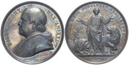 Rom, Pius IX., Silbermedaille A. A. XVI (1861)