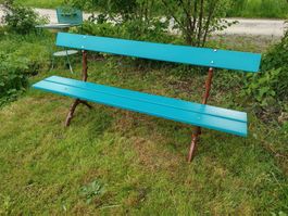 Gartenbank mit Antiken Gusseisen Füssen in Astform