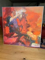 Energetic Red Digital Druck in Aluminiumrahmen
