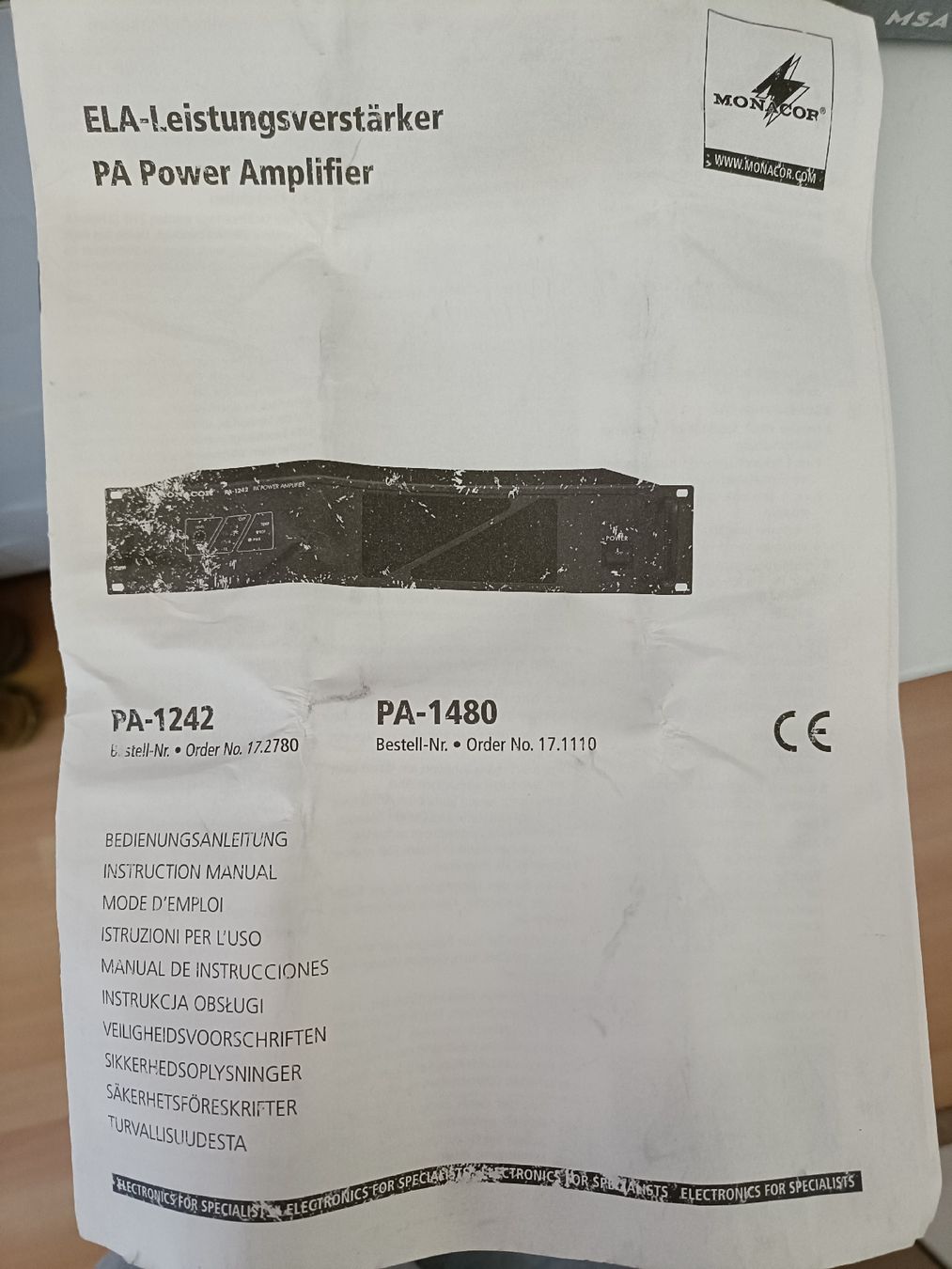 Monacor Amplificateurs: Monacor PA-1242 AMPLIFIER – D'occasion à Domat ems par Marika2213 3