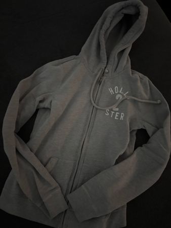 Hollister Hoodie grau Grösse S Kapuzenpullover Damen