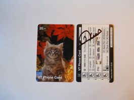 VT Telefonkarte 20.- mit Katze guter Zustand