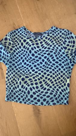 Damen Crop Top Primark blau gemustert Grösse XS