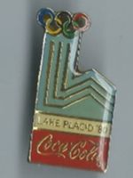 Coca-Cola Olympia Pin Lake Placid 1980