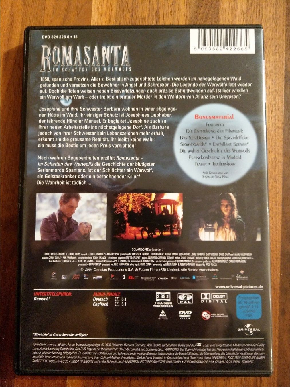 Tutti i DVDs: DVD - Romasanta Im Schatten des Werwolfs – Usato da Rheinfelden venduto da FilmAuktion 1