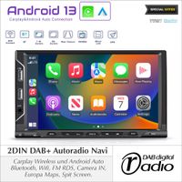 2 DIN Autoradio DAB+ Carplay Navi USB Android 13