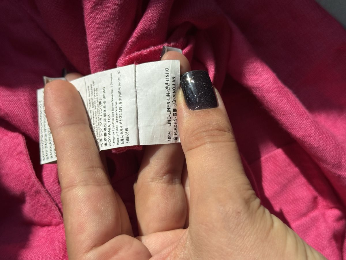Benetton Blusen: Benetton Blouse pink size M linen  – Gebraucht aus Turbenthal von elizameise 4