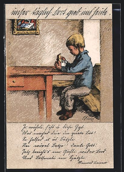 Cartoline postali: Zürich, Kriegsnot-Unterstützung, Junge – Usato da Berlin venduto da bartko-reher
