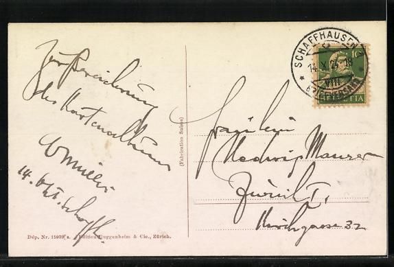 Cartoline postali: Schaffhausen, Strassenansicht mit Gesch – Usato da Berlin venduto da bartko-reher 1