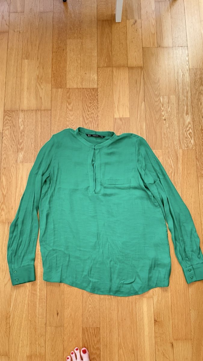 Zara Camicette: Zara Emerald Satin Blouse , size M – Usato da Zürich venduto da ana_782l 1