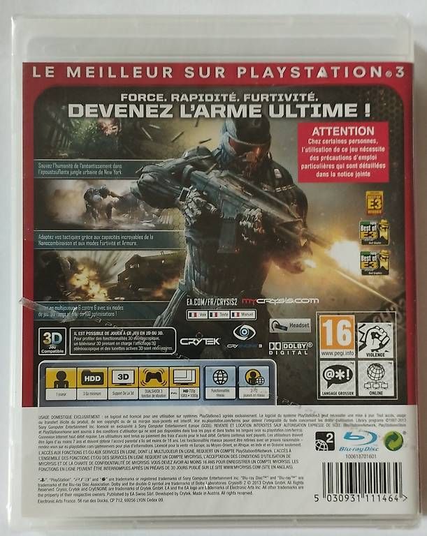 Giochi: PS3 - Crysis 2 (Essentials) - Neuf sous blister – Nuovo e nell'imballaggio originale da Lausanne venduto da ale_6c5g 1