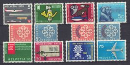 Hel 1959-60, 343-354, 4 Sätze, Postfrisch **