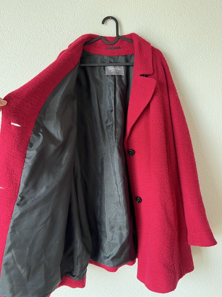 Cappotti: Roter Damen Samoon Mantel, Gr. 52, Fuchsia – Usato da Langenthal venduto da Alperose_5 1