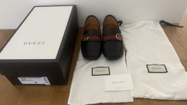 Gucci Mokassins aus Leder, Schwarz, Grösse 40, Neu!