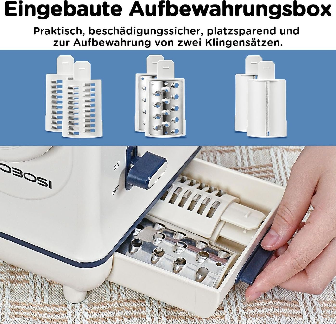 Elettrodomestici da cucina: Elektrischer Gemüseschneider mit Auffangbehälter – Nuovo e nell'imballaggio originale da Herisau venduto da Senn24 3