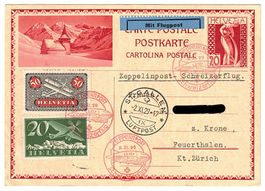 Zeppelin - Post - Schweizerflug 1929