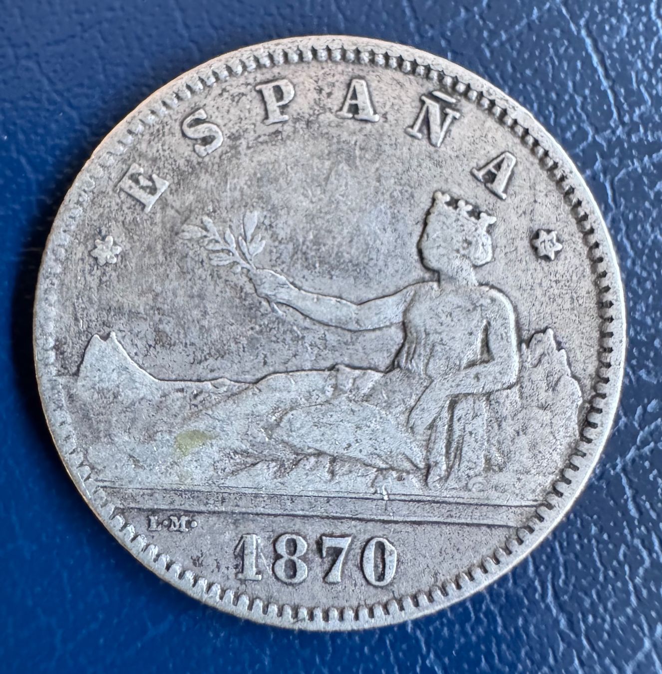 Alle Münzen: Spanien 1 Peseta 1870 M – Gebraucht aus Ebikon von Dmasterx