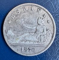 Spanien 1 Peseta 1870 M
