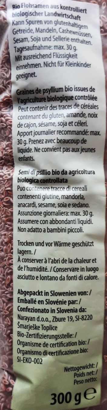 Cibi & Specialità: BIO Flohsamen ungeschält / 1.5 kg – Nuovo e nell'imballaggio originale da Mettendorf TG venduto da Ricardo-Bazar 3