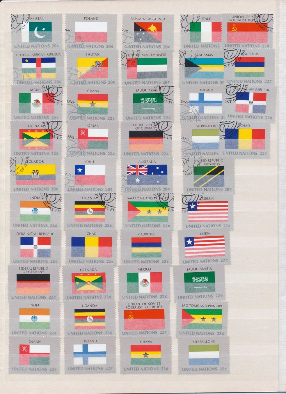 Alle Briefmarken: UNO - Doublettenlot, vorwiegend UNO - Genf – Gebraucht aus Winterthur von Zupogeru 5