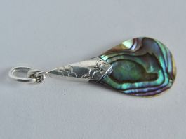 Muschel Anhänger in Silber Fassung