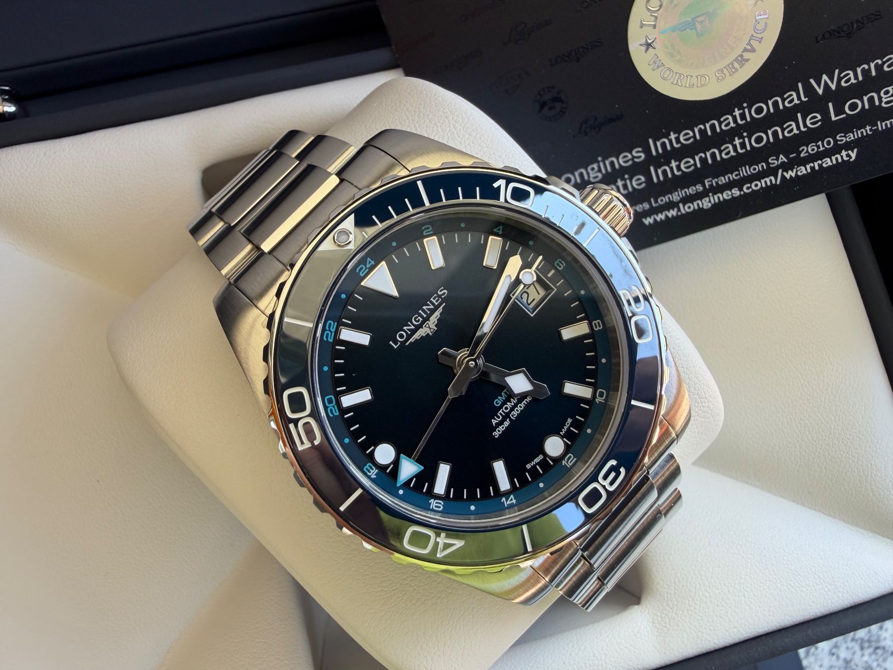 Longines Orologi: Longines HydroConquest GMT - neue Version und neuwertig! – Nuovo (secondo la descrizione) da Seedorf BE venduto da Q-OTTO8 1