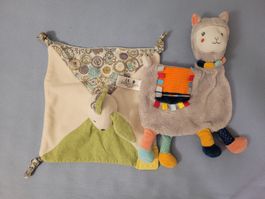 Süsse Schnuffeltücher Hase und Lama