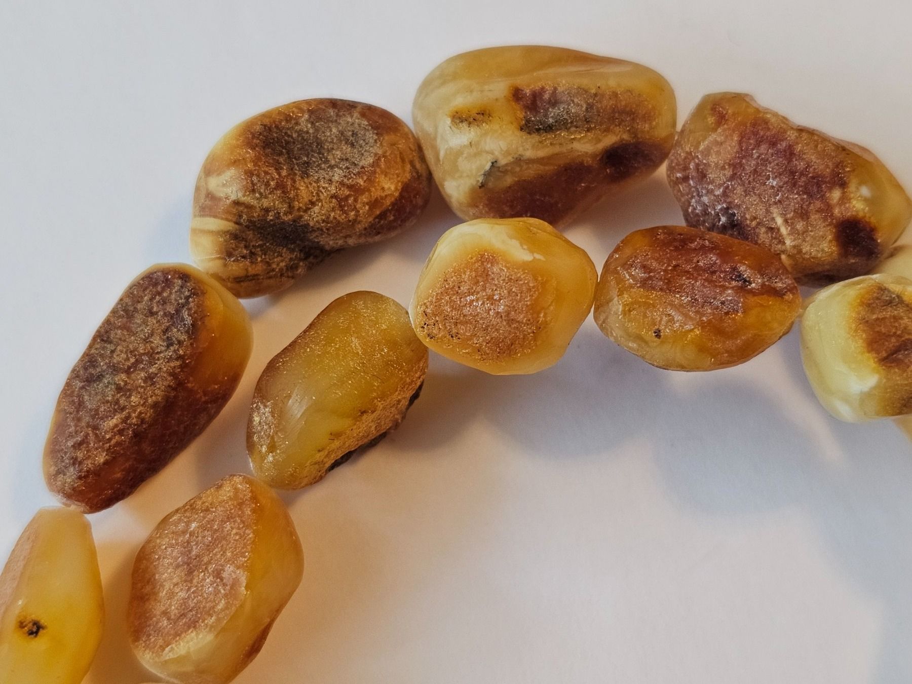 Catenine: 34g Roh bernsteinkette Königsbernstein butterscotc Bernstein – Nuovo (secondo la descrizione) da Riedt b. Erlen venduto da Gottestraene