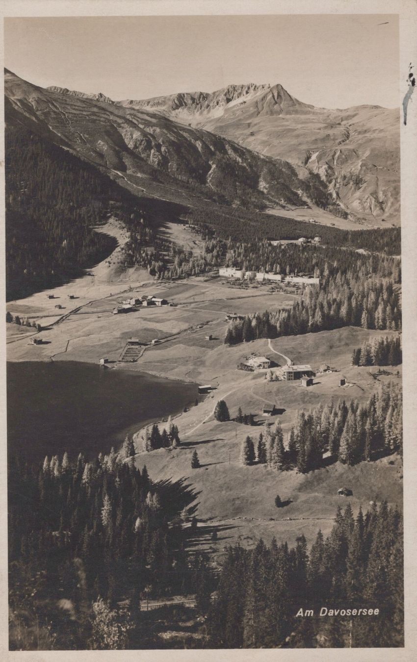 Cartoline postali: 0040 - Postkarte / Ansichtskarte - Davos Davosersee – Usato da Reinach BL venduto da Boston-Verkauf