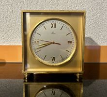 Omega Tischuhr, Messing, mechanisch, 1950