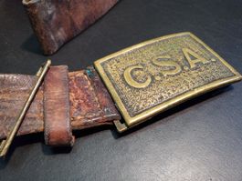 C.S.A Gürtel Leder und Messing
