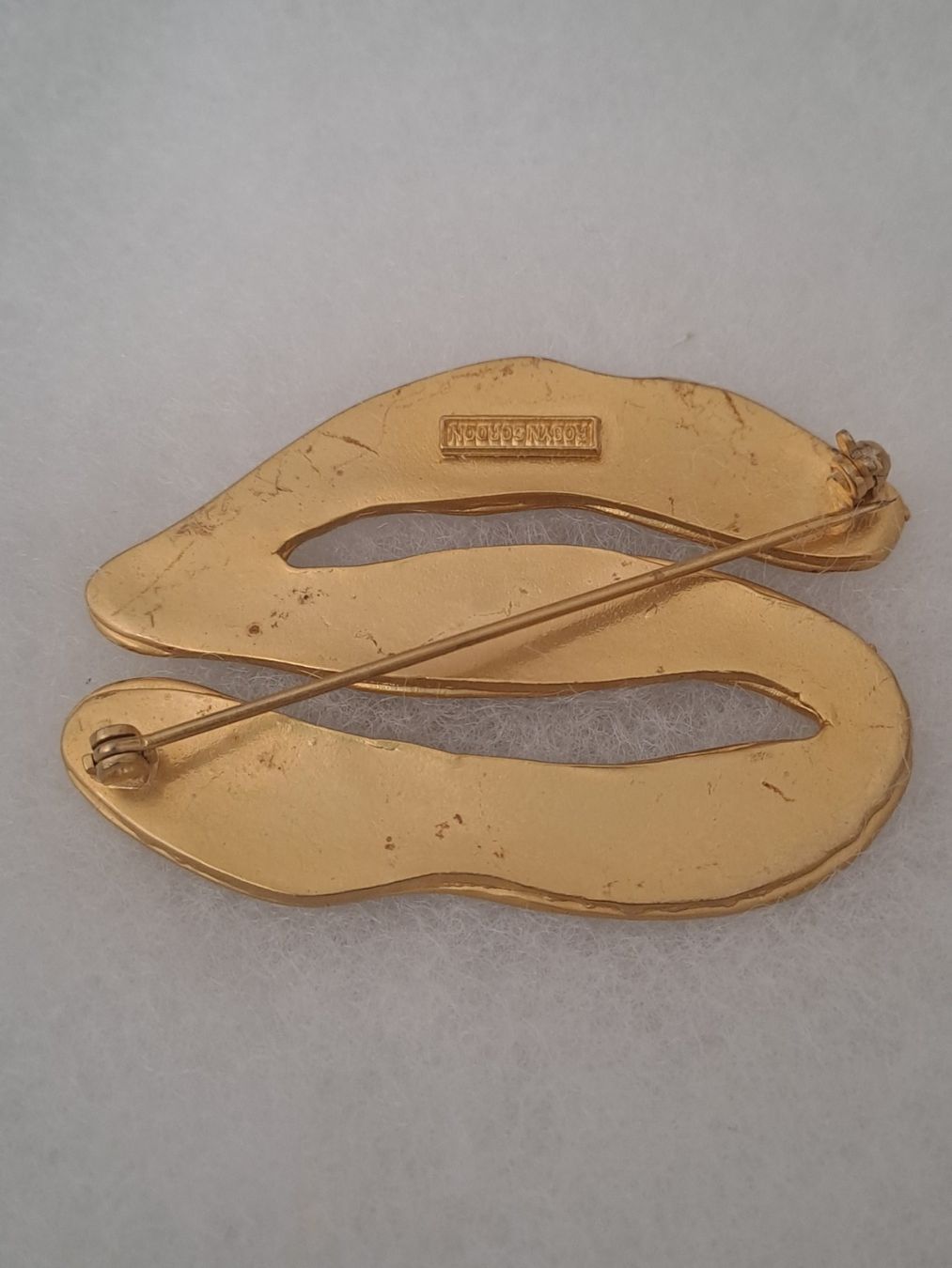 Spille & Fermagli: BROCHE serpent bronze doré émaillé – Usato da LAUSANNE venduto da KWEW 1