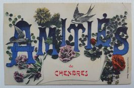 AK von 1909: Amitiés de Chexbres - Künstlerpostkarte