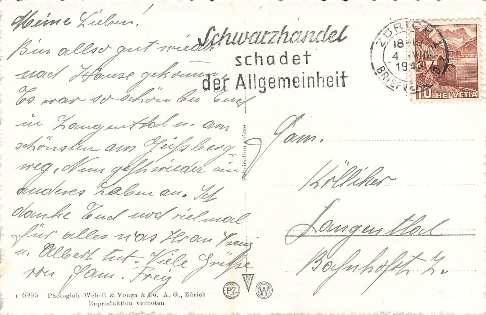 Ansichtskarten: Zurich Tram Straßenbahnen Bahnhofstrasse – Gebraucht aus Biasca von Blenio71 1