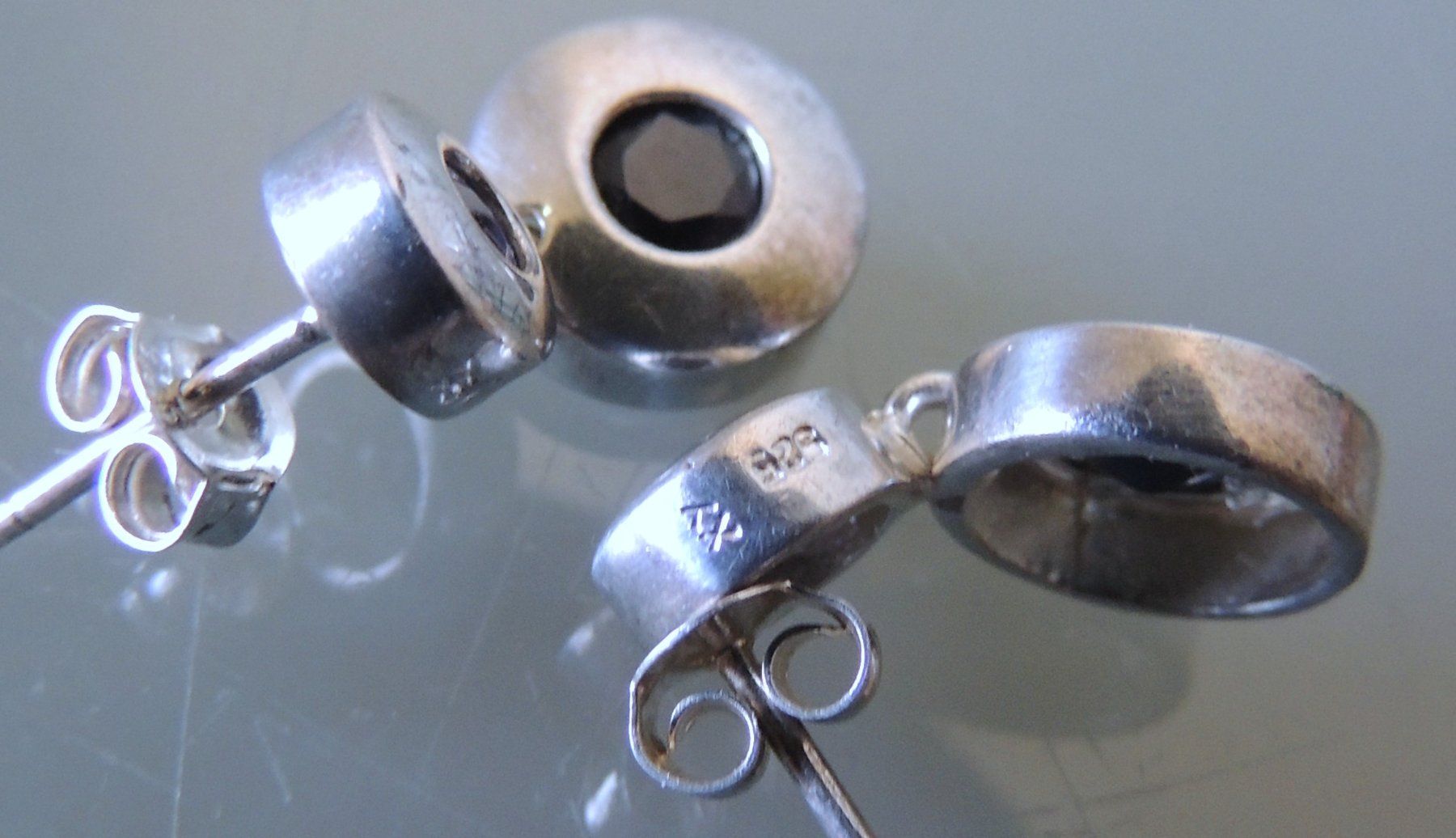 Orecchini pendenti & Orecchini a lobo: Kyanith und Topas Ohrstecker aus Silber 925 – Usato da Waldenburg venduto da schaller707 4