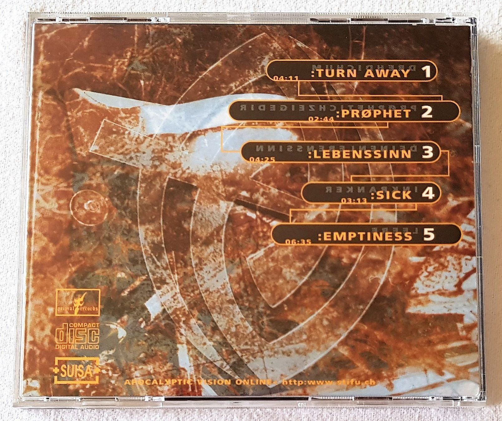 CDs: Apøcalyptic Visiøn ‎– Sick - CD - 1997 - CH First Press – D'occasion à Uster par Zardodel 1