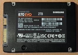 SSD Samsung 870 EVO 2TB – Excellent état, comme neuf