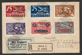 1924 : Flugpost Brief mit sauberen Vollstempel