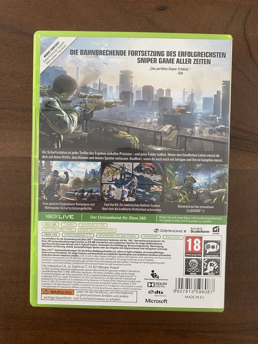 Microsoft Giochi: Sniper 2 Ghost Warrior für Xbox 360 – Usato da Thunstetten venduto da Virus_33 2