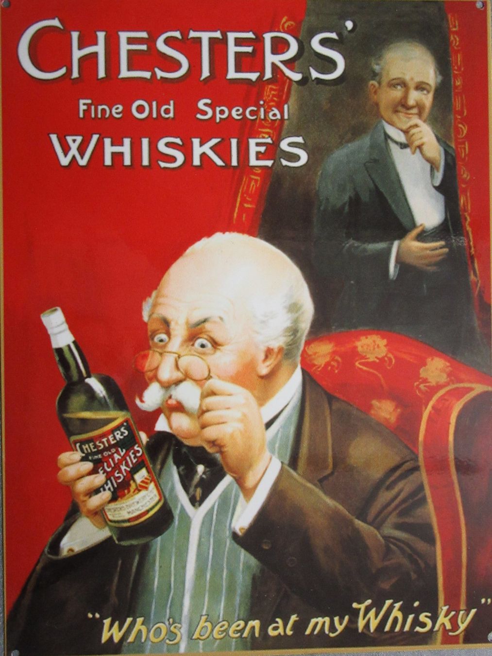 Insegne: Nostalgie Blechschild - Chesters' Fine Old Special Whiskies – Usato da Auenstein venduto da Padabimbim 2