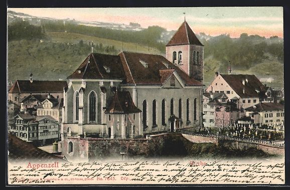 Ansichtskarten: AK Appenzell, Kirche – Gebraucht aus Berlin von bartko-reher