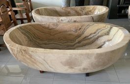 Badewanne Freistehend Onyx Marmor Steinwanne Natursteinwanne