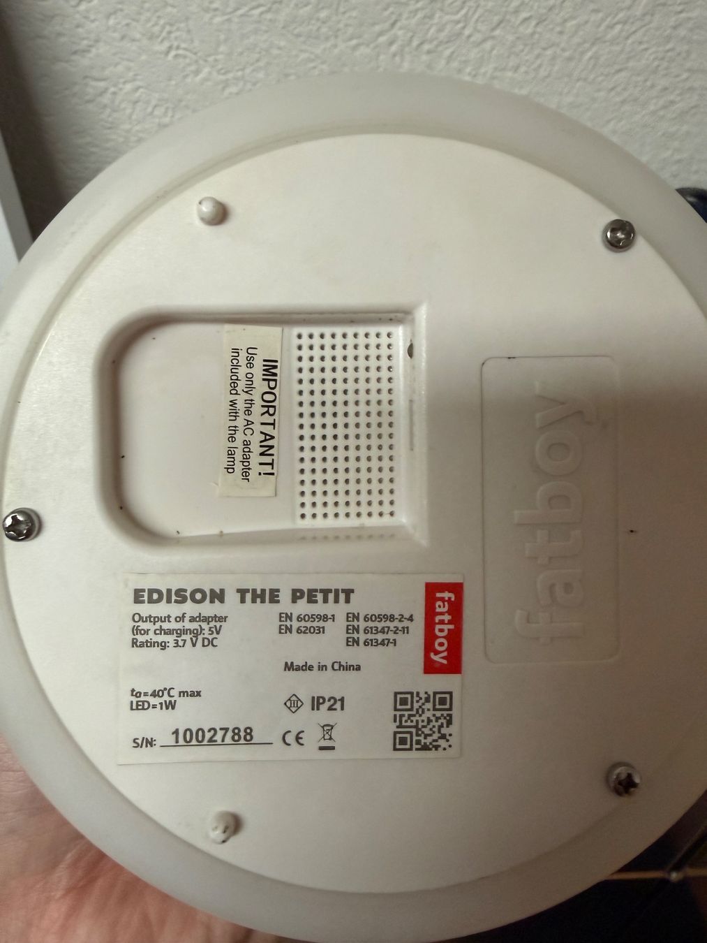Fatboy Lampade: Fatboy Edison the Petit (defekt) – Usato da Schlieren venduto da nowaya 2
