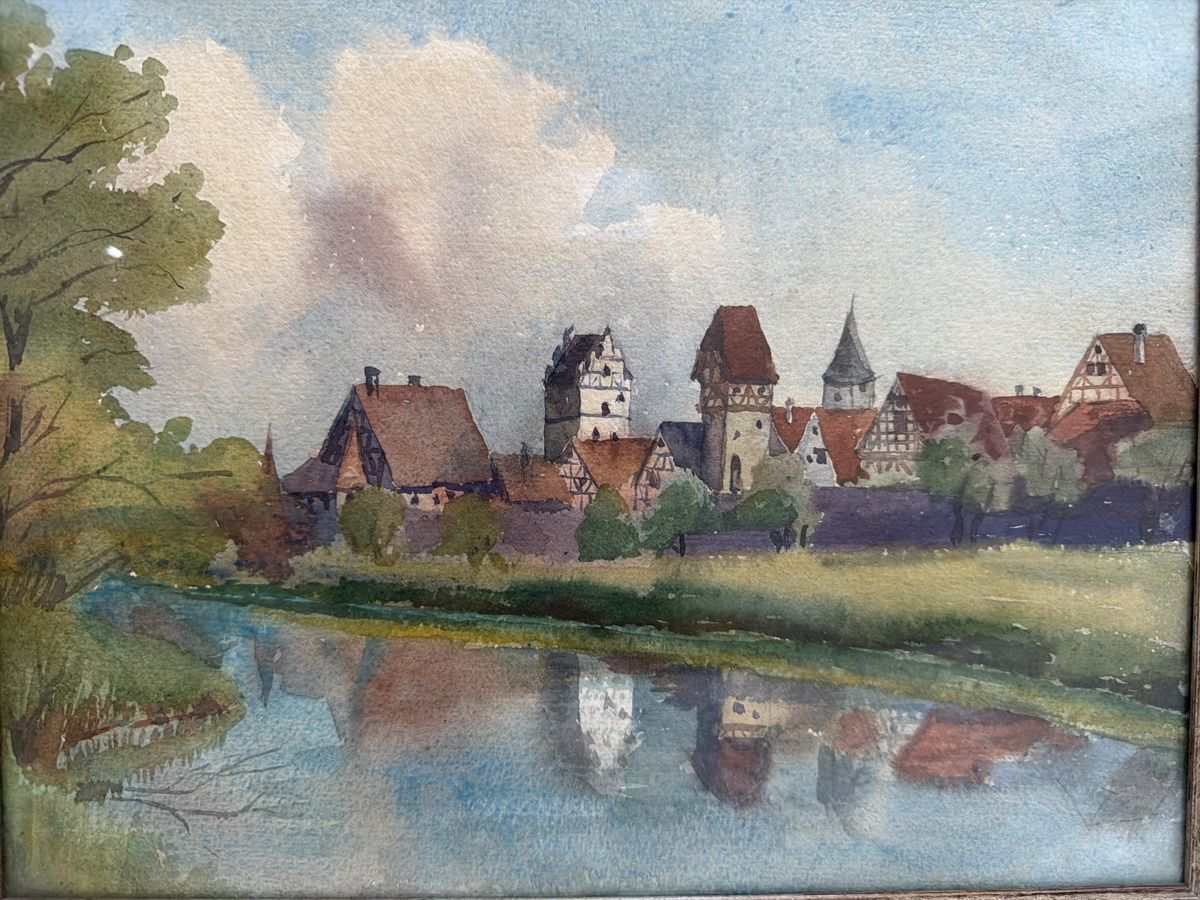 Tableaux: Altes Aquarell, Hedwig Hunkler , 1935. – D'occasion à Biberist par Momo33