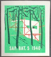 Soldatenmarke 2.WK, Sappeur Bat 5, geschn, Wi Sap 13-2